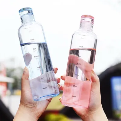 Transparent Glass Water Bottle